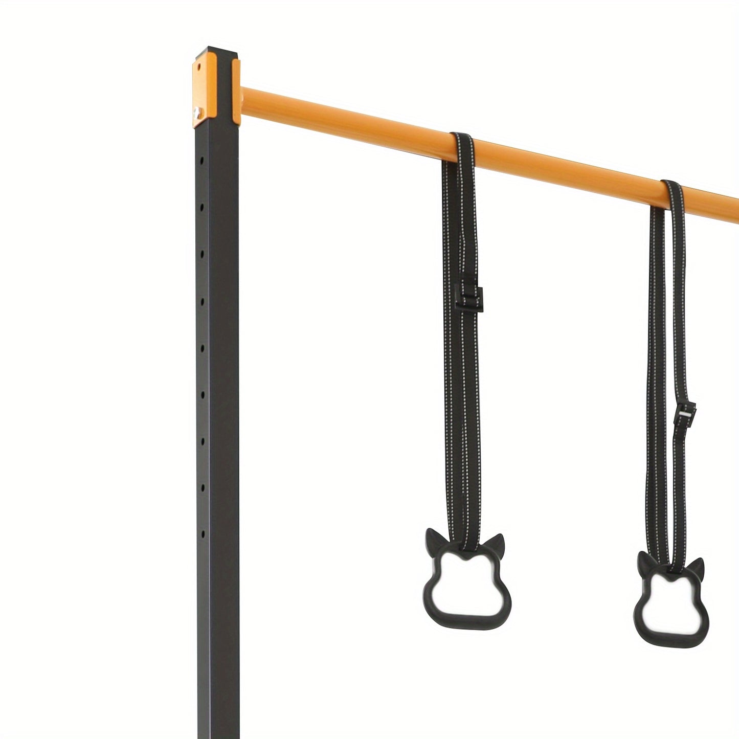 Pull-Up Station – Rekstok – Optrekstang – Fitnessstation – Trainingsrek – Zwart+Geel – Verstelbare Hoogte Tot 215 cm – Duurzaam Koolstofstaal