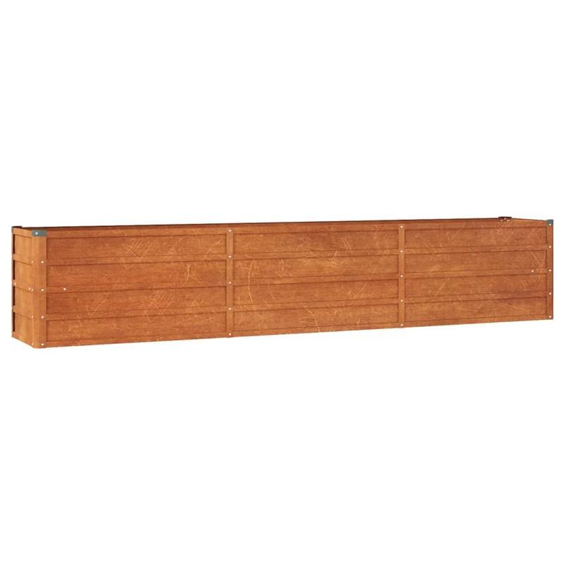 Plantenbak – Bloembak – Moestuinbak – Verhoogde Bak – Bloembak Voor Buiten – Cortenstaal – Weerbestendig – 240x40x45 cm – Verhoogd Voor Optimale Drainage