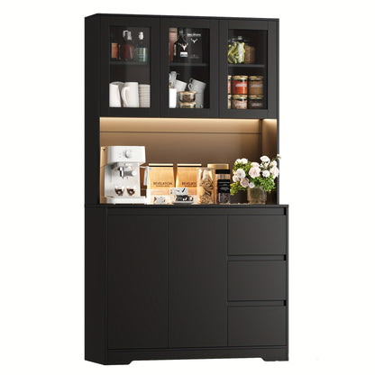 Dressoir – Ladekast – Opbergkast – Buffetkast – Keukenkast – 180x100x38,5 cm – Spaanplaat En Veiligheidsglas