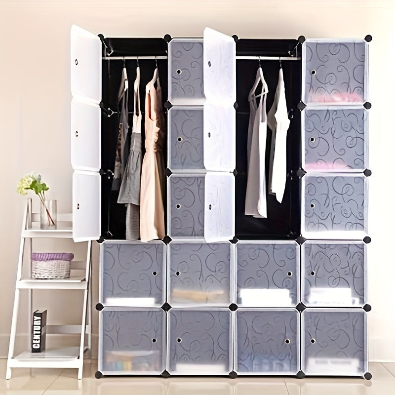 Opbergkast – Opbergrek – Stellingkast – Opbergmeubel – Opbergsysteem – 20-vaks Modulair – Duurzaam Kunststof – 183x147x37 cm – Eenvoudige Montage – Ruimtebesparend Design