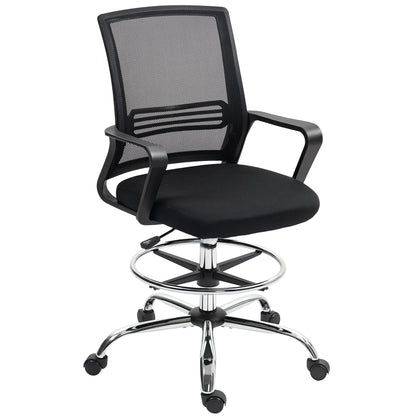 Bureaustoel – Bureaustoel Met Wielen – Bureaustoel Verstelbaar – Bureaustoel Draaibaar – Bureaustoel Hoogte Verstelbaar – Zwart – Ergonomisch Comfort – Stevig Duurzaam Frame