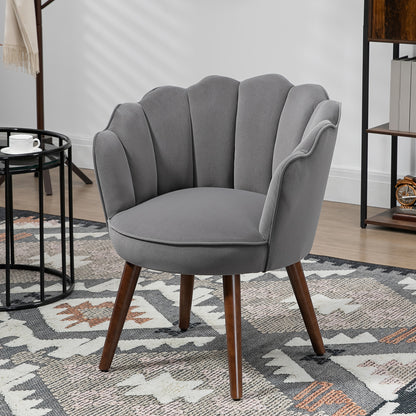 Modern Dark Grey Metal Frame Recliner Armchair with Soft Cushioned Backrest & Seat - Easy Assembly, Sturdy Hard Floor Compatible Design, 66x72x79cm, Classic Contemporary Style for Living Room, Entertainment Center, Salon - Du