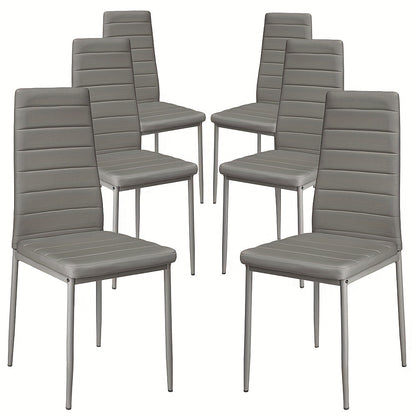Eetkamerstoel – Stoel – Kuipstoel – Armstoel – Draaistoel – Set van 6 – PU Leer – Metalen Poten – Ergonomisch Design – Stapelbaar – Makkelijk schoon te maken