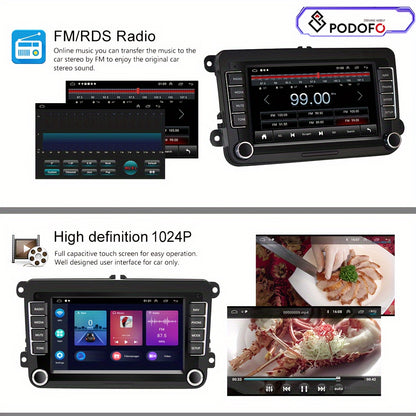 Autoplayer Android Car Stereo – Autoradio Multimedia Systeem – Navigatie Systeem – Double Din Touchscreen – 7 Inch Scherm – Android 13 OS – 2GB RAM & 64GB Opslag – Inclusief Backup Camera en Microfoon