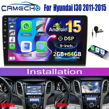 Android Autoradio – Auto Stereo – Multimedia Speler – Navigatie Systeem – DAB Radio – 9 Inch HD IPS Touchscreen – Android 15.0 Met Draadloze CarPlay & AHD Achteruitrijcamera