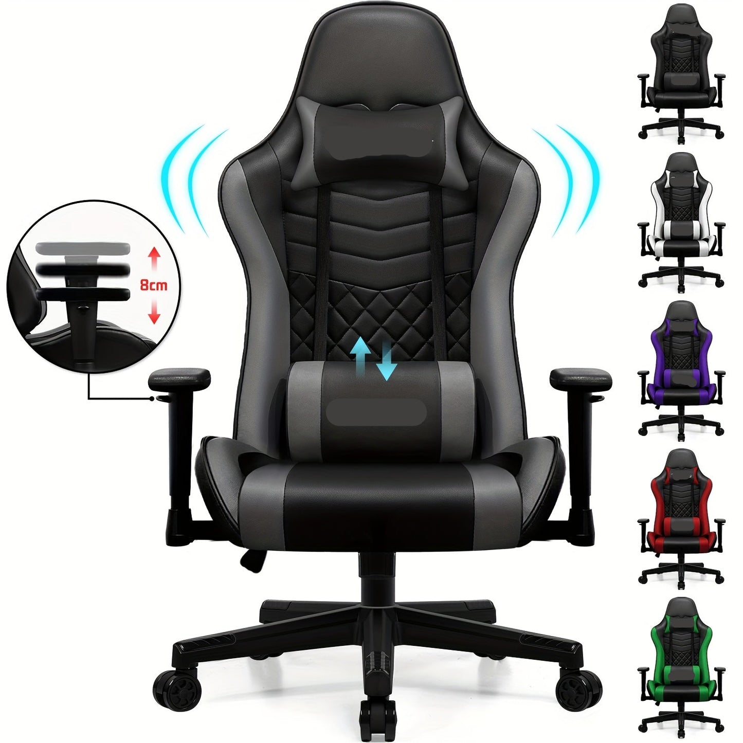 Ergonomische Gamingstoel – Bureaustoel – Game Stoel – Office Chair – Traploos Verstelbare Rugleuning – 4D Armleuningen