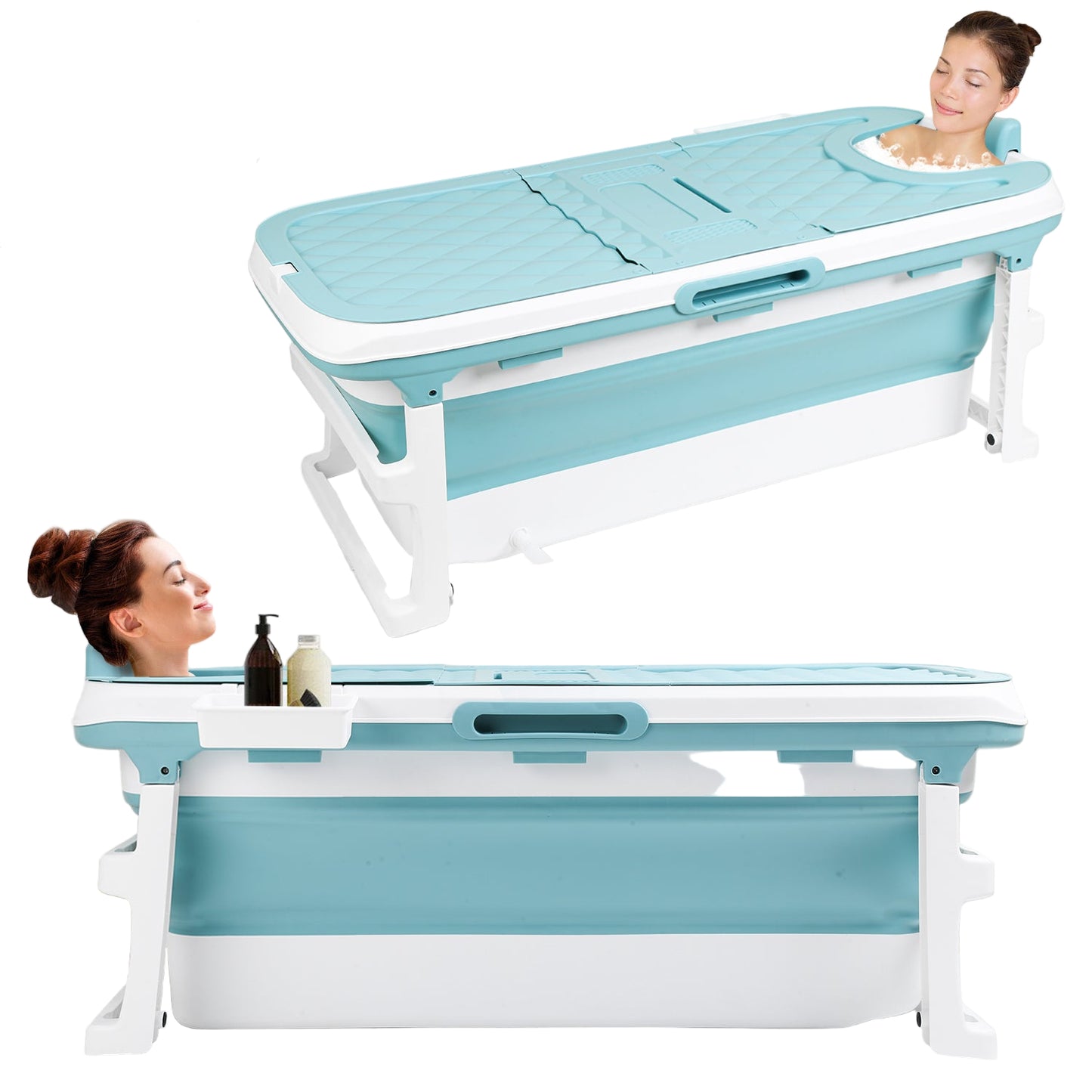 Opvouwbare Badkuip – Inklapbaar Bad – Reisbak – Draagbaar Bad – Bad voor Volwassenen – XXL 149 cm – Duurzaam PP+TPE – Compact Opbergen