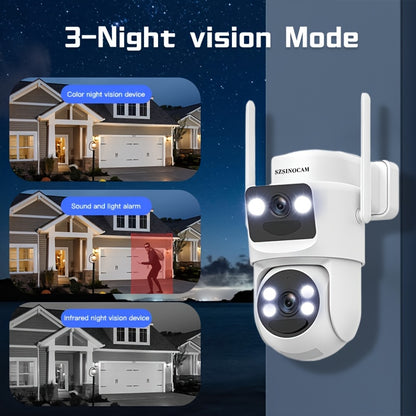 Draadloze Beveiligingscamera – Bewakingscamera – Outdoor Camera – Wifi Camera – IP66 Camera – 3 Stuks – 2K Dual-Lens – Zonne-energie Met PTZ 355° Draaifunctie