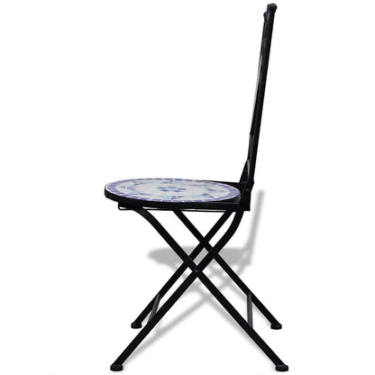 Bistro Stoelen – Balkon Stoelen – Tuinstoelen – Inklapbare Stoelen – Keramiek Zitting – Gepoedercoat Stalen Frame