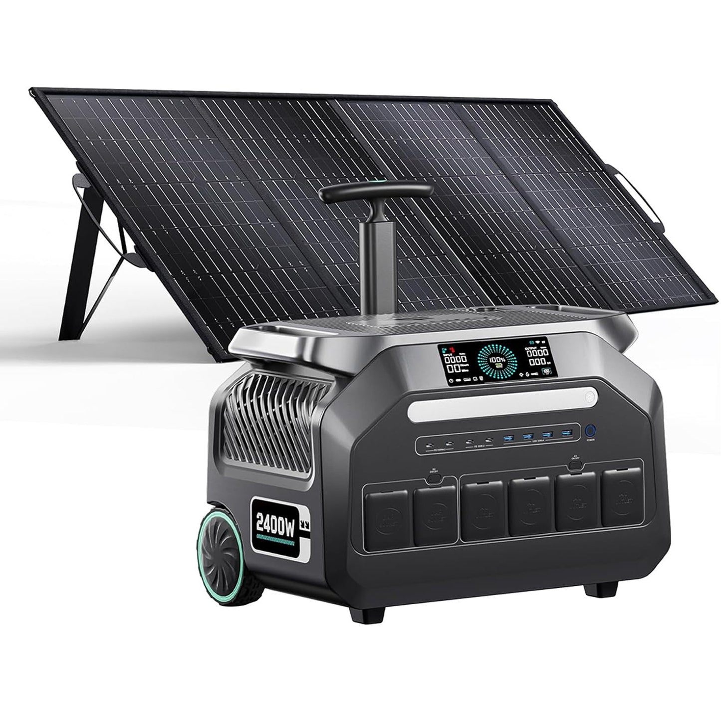 Stroomgenerator – Powerstation – Aggregaat – Noodstroom – Zonnegenerator – Draagbaar – 2048Wh LiFePO4 Batterij – Snelladen 1 Uur – 16 Poorten – App Bediening