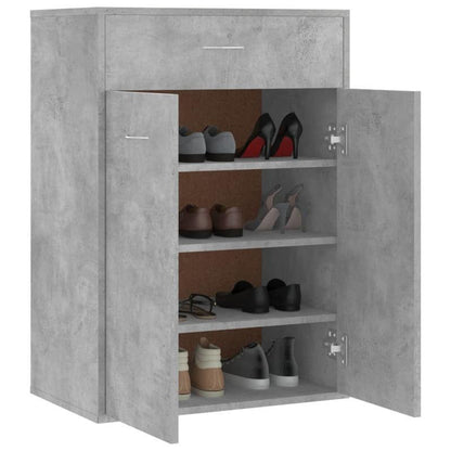 Schoenenkast – Schoenenrek – Schoenenopberger – Schoenenbank – Halmeubel – Beton-Grijs – Compact 60x35x84 cm – Stevig Houtvezelplaat