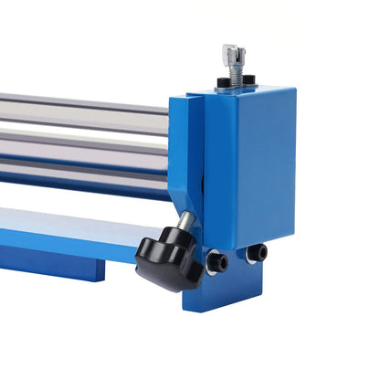 Buigmachine drie-rollen – Plaatwals – Plaatbuiger – Metaalbuiger – Buigapparaat – Handmatige bediening – Werkbreedte 300 mm – Geheel metalen constructie – Blauw