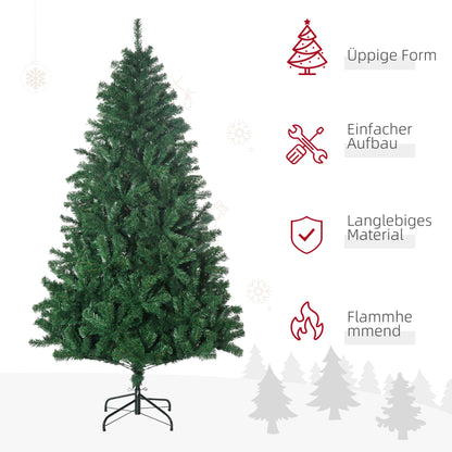 Kunstkerstboom – Kunstboom – Kerstboom – Faux Spar – Kerstversiering – 180 cm Hoog – 1000 Takken – Met Metalen Standaard – Voor Binnengebruik