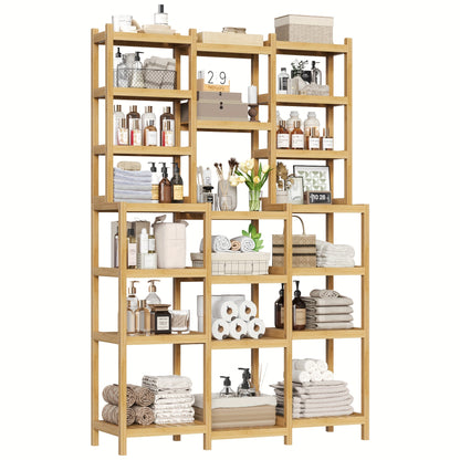 Bamboekast – Badkamermeubel – Opbergkast – Boekenkast – Plantenrek – Duurzaam Bamboe – Groot Formaat 105x30x160,7 cm