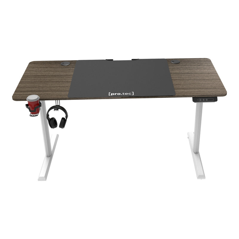 Tuinsettafel – Tuintafel – Bureau – Verstelbare Tafel – Werktafel – Hoogte Verstelbaar – Donkerhout Look – 140x60 cm
