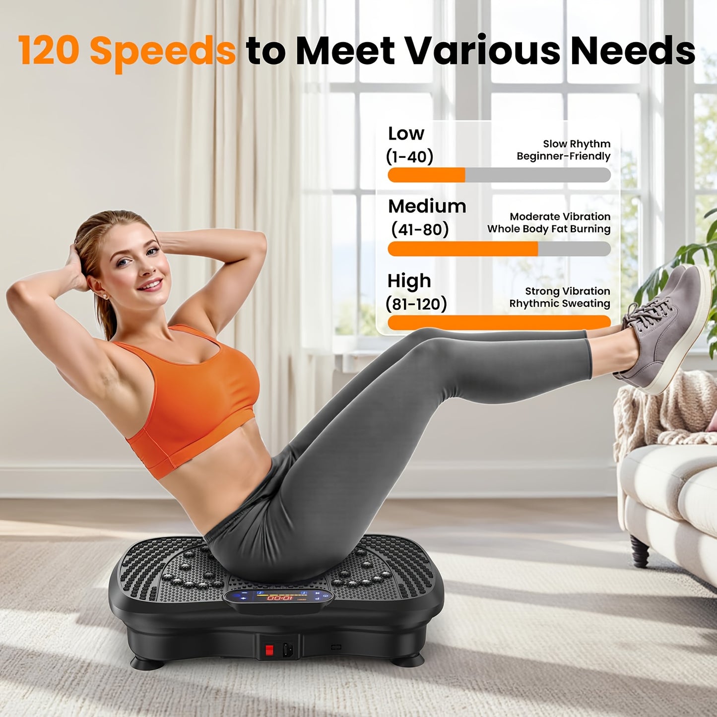 Vibratieplaat – Trilmachine – Schudbord – Fitnessplatform – Lichaamstrainer – Volledig Lichaam Vibrator – Verbetert Lymfedrainage – Geschikt Voor Gewichtverlies – Zwarte Kleur