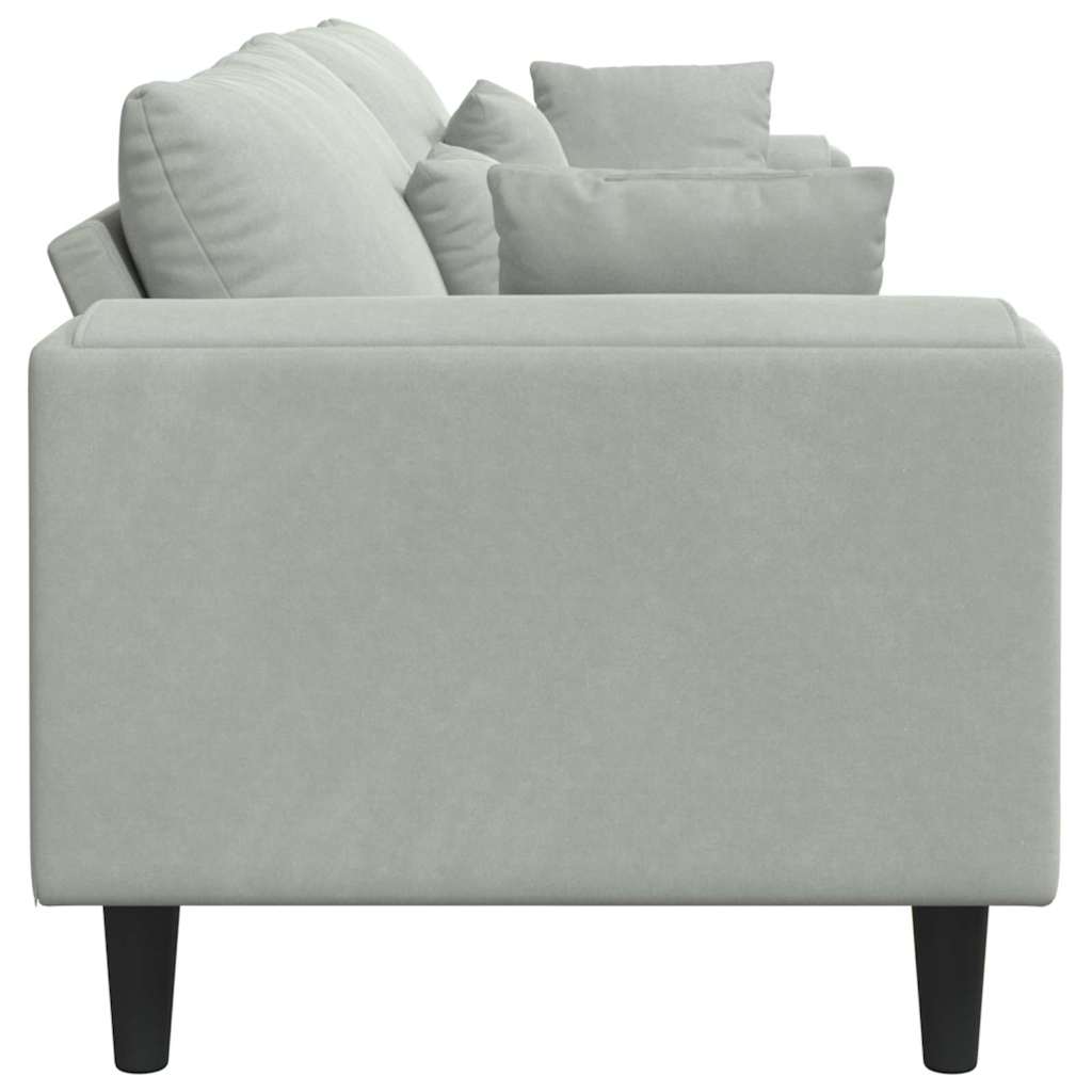 Velvet Bank – Fluwelen Sofa – Zitbank – Loungebank – Slaapbank – Zacht Fluweel – Stevig Houten Frame – Turquoise Zonder Ottoman