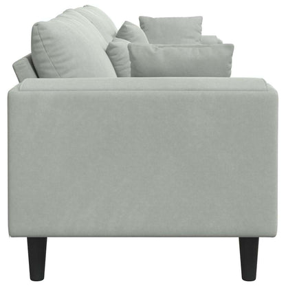 Velvet Bank – Fluwelen Sofa – Zitbank – Loungebank – Slaapbank – Zacht Fluweel – Stevig Houten Frame – Turquoise Zonder Ottoman
