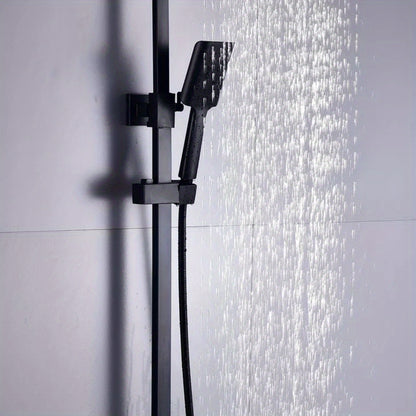 Doucheset – Douchekop – Regendouche – Handdouche – Douchekraan – Thermostatisch – Roestvrij Staal – Verstelbare Hoogte – 18x27 cm Regendouche