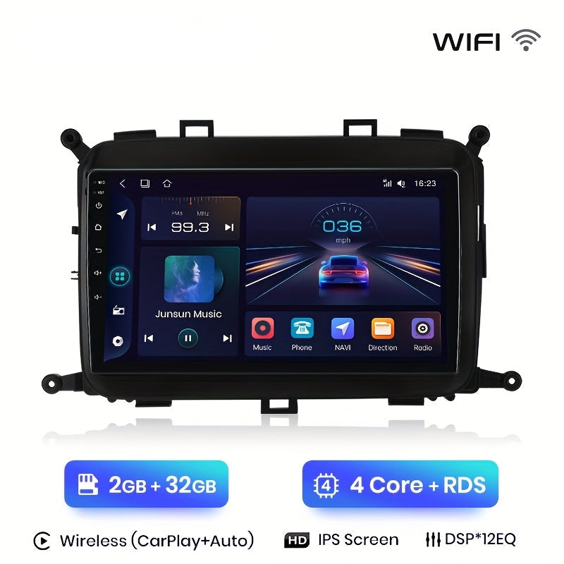 2Din Android Auto Multimedia Speler – Auto Radio – Navigatiesysteem – Multimedia Systeem – CarPlay Speler – 9 Inch IPS Scherm – Draadloze CarPlay & 2GB RAM 32GB Opslag