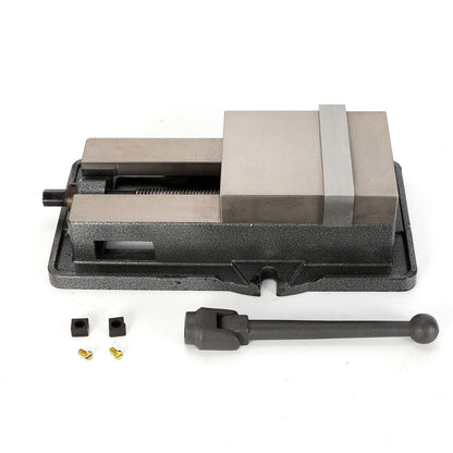 6-Inch Heavy-Duty Fixed Vise with Manual T-Handle - Industrial Clamping Vice with Precision Ground Jaws (0.01cm Accuracy), Powerful Clamping Force, Sturdy Base & Stable Construction for Workshop, Machinery, Fitting, Sawing, F