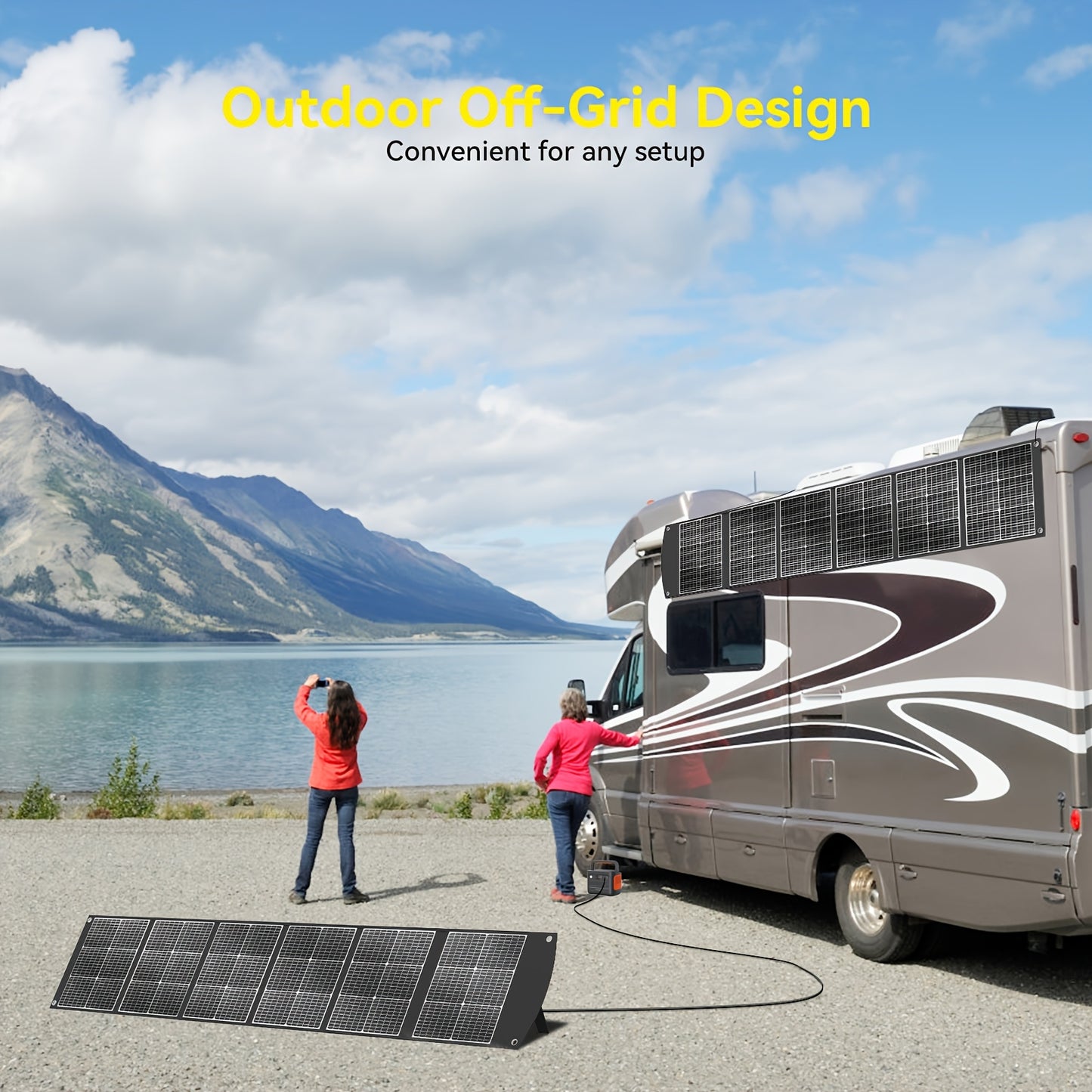 Draagbaar Zonnepaneel – Solar Panel – Opvouwbaar Zonnepaneel – Zonne-energie Kit – Offgrid Stroomvoorziening – 300W – Hoog Vermogen – Lichtgewicht & Weerbestendig