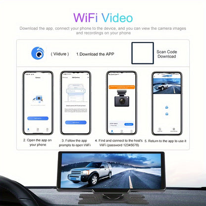 HIKITY NEW 9.3-inch For CarPlayer Stereo Radio Wireless For Android Auto Car Multimedia Player With Touchscreen Mirror Link, FM, USB/AUX/TF, 64G TF Card Universal