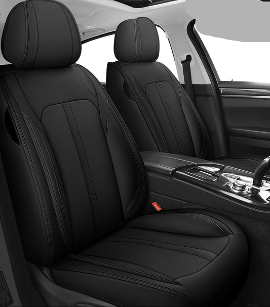 Autostoelhoezen – Autostoelbekleding – Stoelhoes Set – Auto Interieur Bescherming – Universeel – Lederen Complete Set 5 Zitplaatsen – Airbag Compatibel – Hoogwaardig Nappa Leer