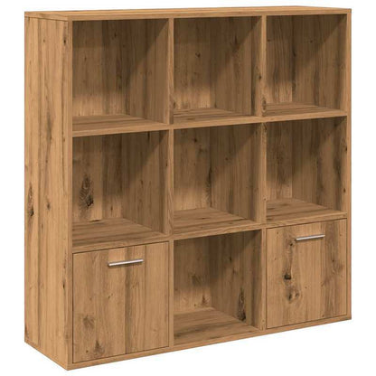 Bookshelf Measuring 98X29X97.5 Cm, Crafted from Artisanal Wood in Oak Color. Features Vertical Shelves That Are Sturdy And Durable, Aesthetically Pleasing, with Ample Storage Space, a Smooth Surface, Moisture-Resistant, Warp-