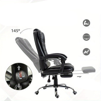 Ergonomische Bureaustoel – Verstelbare Werkstoel – Draaibare Bureaustoel – Kantoorstoel – Thuiswerkstoel – Memory Foam Kussen – Metalen Chroom Frame