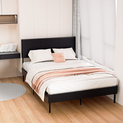 Bedframe – Stevig Bedframe – Lattenbodem – Slaapkamerbed – Houten Bed – Zwart – Draagvermogen 350 kg – Inclusief Geluidloze Lattenbodem 120x200 cm / 140x200 cm