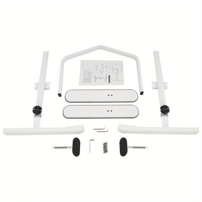 Toiletbeugel – Toiletbeugel Veiligheid – Toiletsteun – Toiletbeugel Wandbeugel – Verstelbare Toiletsteun – Verstelbaar Hoogte – Antislip Basis – Max. Draagkracht 150 kg – Wit