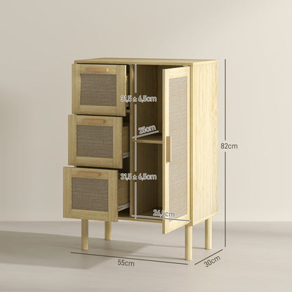 Mobiele Ladekast – Opbergkast – Kantoorwagen – Ladenkast – Archiefkast – Met Slot – Compact Formaat 40x40x61,5 cm – Witte Spaanplaat