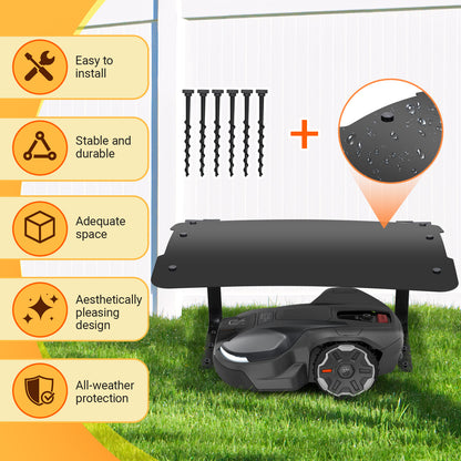 Robotmaaier Overkapping – Tuinrobot Garage – Robotgrasmaaier Bescherming – Robotmaaier Shelter – Opvouwbare Overkapping – Compact Formaat 73x57x40 cm – Duurzaam Kunststof