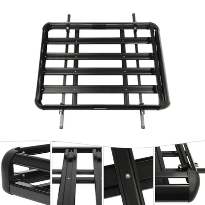 Universele Aluminium Dakdrager Mand – Dakkoffer – Autodrager – Dakbak – Rooftop Cargo Carrier – 140 cm – Verstelbaar – Sterk & Duurzaam – Zwart
