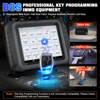 Autodiagnoseapparaat – Auto Scanner – Diagnose Tool – Foutcode Lezer – Autoscanner – 8 Inch Touchscreen – 38+ Servicefuncties – Online ECU Codering
