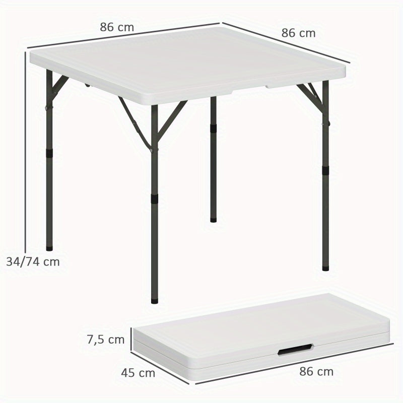 Inklapbare Tafel – Picknicktafel – Campingtafel – Tuin Tafel – Buiten Tafel – Verstelbare Hoogte – Stevig Metalen Frame