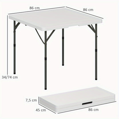 Inklapbare Tafel – Picknicktafel – Campingtafel – Tuin Tafel – Buiten Tafel – Verstelbare Hoogte – Stevig Metalen Frame