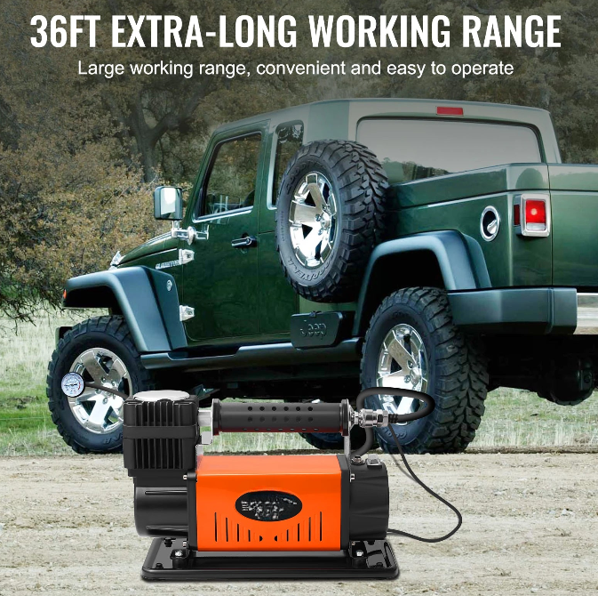 Luchtcompressorpomp - 12V - 150PSI - 30MPA - Draagbaar - voor vrachtwagen Jeep voertuig & SUV bandenpomp - QUORE