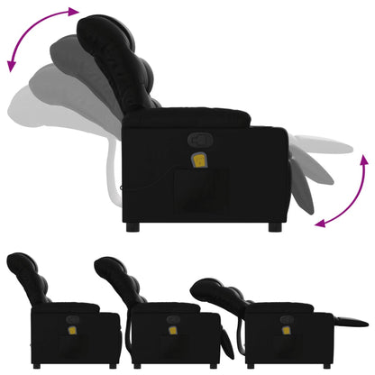 Relaxfauteuil – Relaxstoel – Ligstoel – Verstelbare Stoel – Massagefauteuil – Kunstleer Bekleding – Massagefunctie met 6 Punten