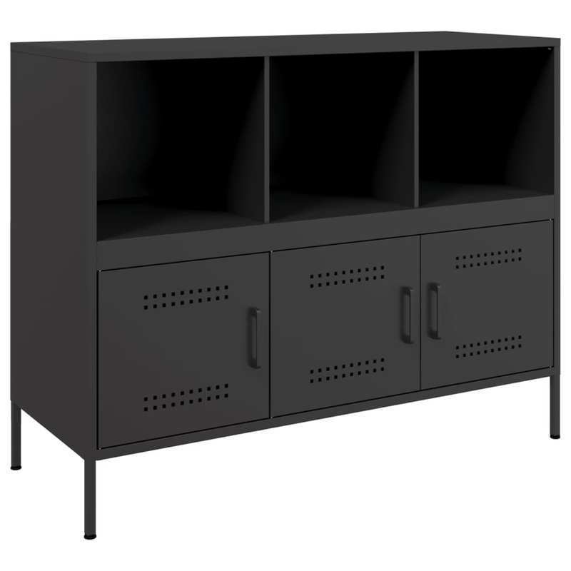 Dressoir – Opbergkast – Kast – Sideboard – Dressoirkast – Zwart Staal – Industrieel Design – Compact 100,5x39x79 cm
