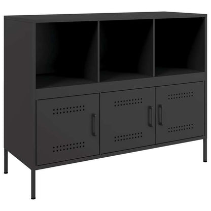 Dressoir – Opbergkast – Kast – Sideboard – Dressoirkast – Zwart Staal – Industrieel Design – Compact 100,5x39x79 cm