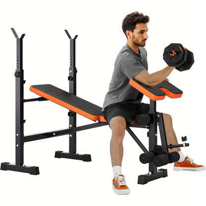 Gewichtbank – Halterbank – Fitnessbank – Trainingsbank – Bankdrukbank – Verstelbaar – Multifunctionele 6-in-1 Halterbank – Stalen Robuuste Constructie – Max. Belastbaar Gewicht 250 kg