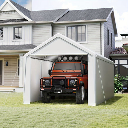 Carport Tent – Garage Tent – Opvouwbare Overkapping – Opslagtent – Auto Tent – 4x6 Meter – Stevig Metalen Frame – Afneembare Zijwanden