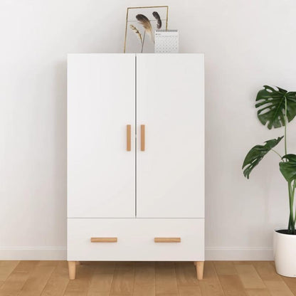 Opbergkast – Kasten – Opbergmeubel – Ladekast – Opbergrek – Wit – Compact Design – 3 Lades & Open Schappen – Kunststof Hout Met Metalen Handgrepen