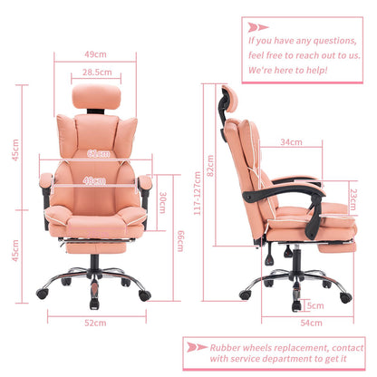 Executive Office Chair with Foot Rest High Back Office Chair Computer Gaming Chairs Black