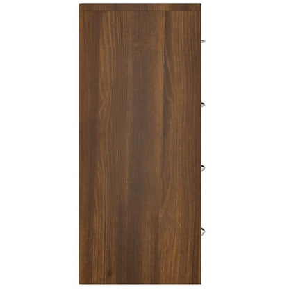 Ladekast – Ladenkast – Kommode – Opbergkast – Bruin – 4 Lades – Compact Formaat 60x30,5x71 cm – Hout & Metaal
