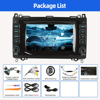 Multifunctionele Android Autoradio – Auto Stereo – Multimedia Speler – Navigatie Systeem – Carplay Radio – Met Microfoon – 7-inch HD Scherm – Draadloze Connectiviteit