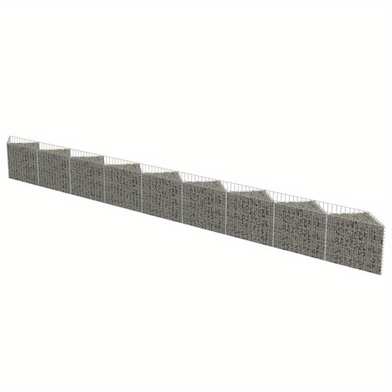 Gabion muur – Steenkorf – Tuinwand – Metaalwand – Stalen Omheining – Gegalvaniseerd Staal – Afmeting 630x30x50 cm – Duurzaam en Weerbestendig