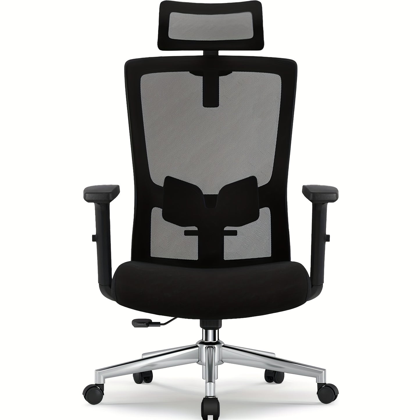 Ergonomische Bureaustoel – Bureaustoel – Kantoorstoel – Werkstoel – Draaistoel – Verstelbare Hoofdsteun – Memory Foam Zitting – Roestvrij Stalen Frame